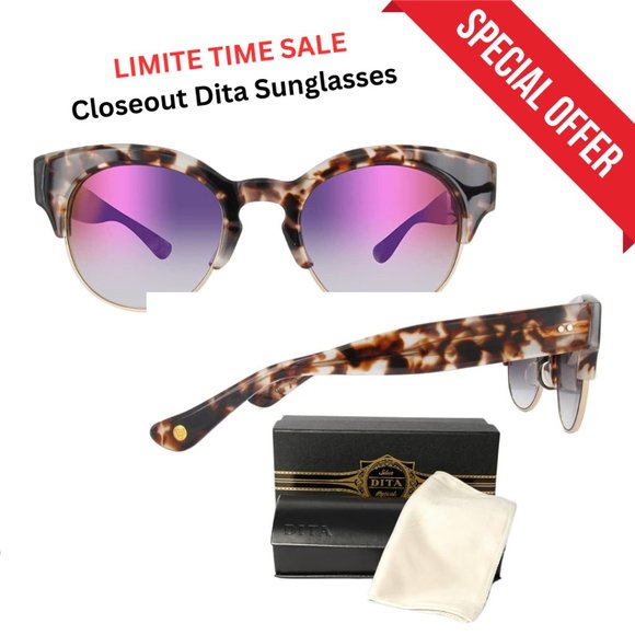 NEW Dita AUTHENTIC SUNGLASSES LIBERTY 22026-C-CMT-GLD-51 12K gold - Picture 5 of 5